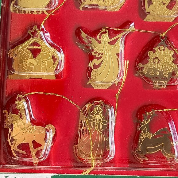 Vintage Kurt Adler Miniature Gold Christmas Ornaments, Holiday Collectibles - Picture 5 of 13